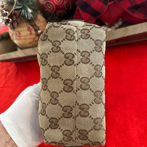 GUCCI GG Logo Canvas Cosmetic Pouch Bag - Picture 5 of 13